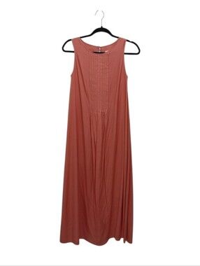 J. Jill Sunset Coral Sleeveless Maxi Dress Petite XS NWT Flowy Boho Style